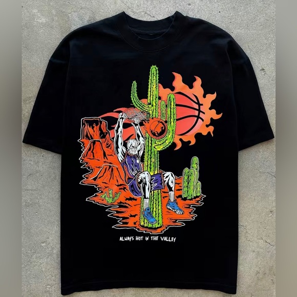 If He’ll Had A Basketball Team Skull T-Shirt Vintage XL Ebony New - Picture 2 of 7